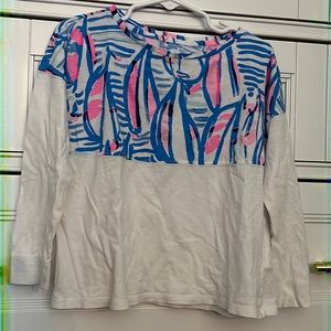 Lilly Pulitzer Girls Finn Top S, 4-5 Red Right Return